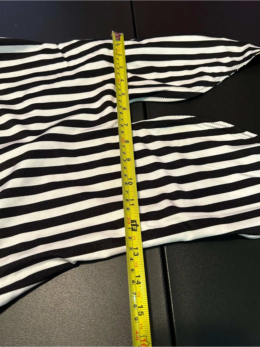 Volcom black and white striped one piece swimsuit reversible leopard large